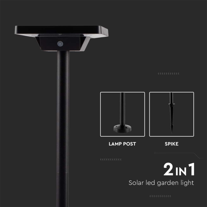 LED Outdoor solar lamp 2in1 LED/2W/3,7V IP65 3000/4000/6500K