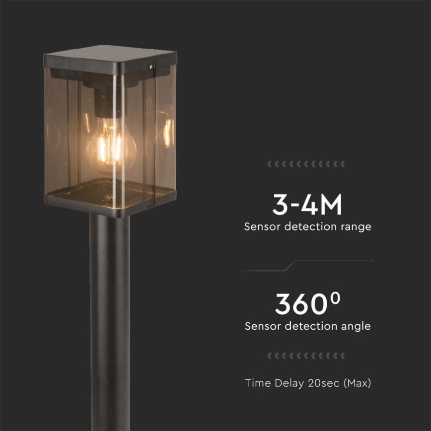 LED Outdoor solar lamp with a sensor LED/2,5W/3,7V 3000K IP54 black