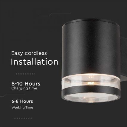 LED Outdoor solar wall light LED/1W/3,7V 3000K IP54 black