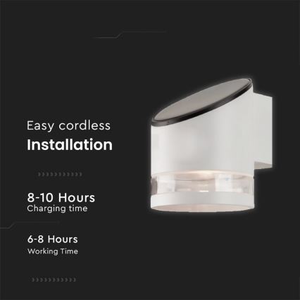 LED Outdoor solar wall light LED/1W/3,7V 3000K IP54 white