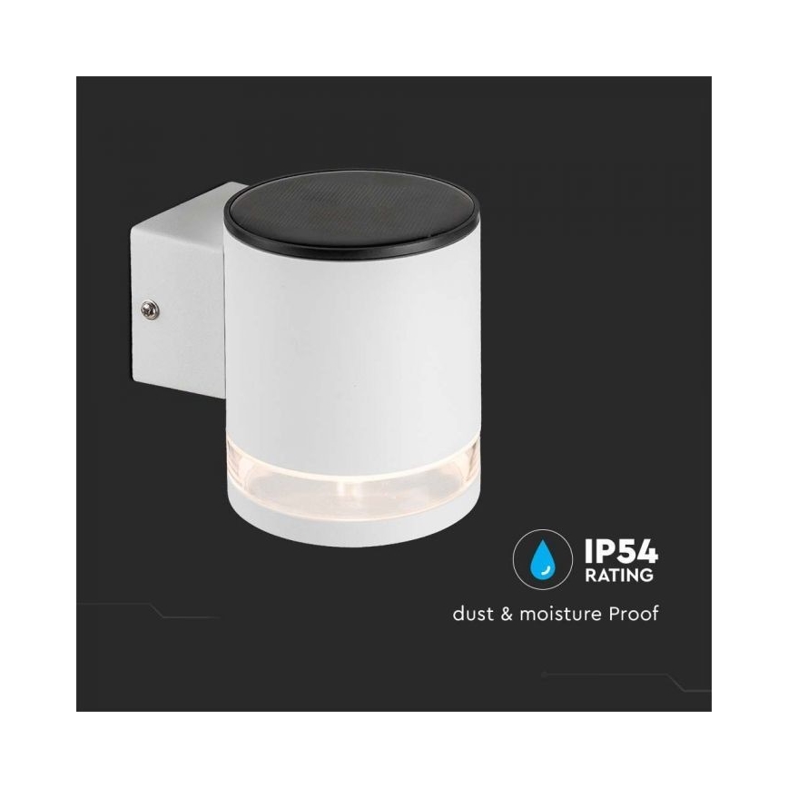 LED Outdoor solar wall light LED/1W/3,7V 3000K IP54 white