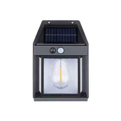 LED Outdoor solar wall light with sensor LED/1W/230V 1200mAh IP65