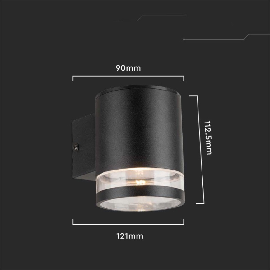 LED Outdoor solar wall light with sensor LED/1W/3,7V 3000K IP54 black