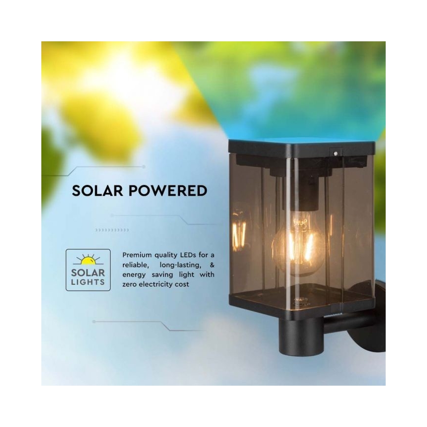 LED Outdoor solar wall light with sensor LED/2,5W/3,7V 3000K IP54