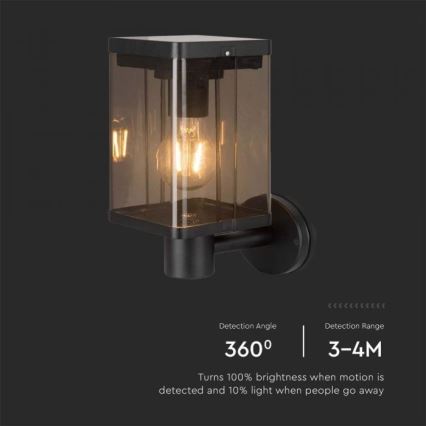 LED Outdoor solar wall light with sensor LED/2,5W/3,7V 3000K IP54