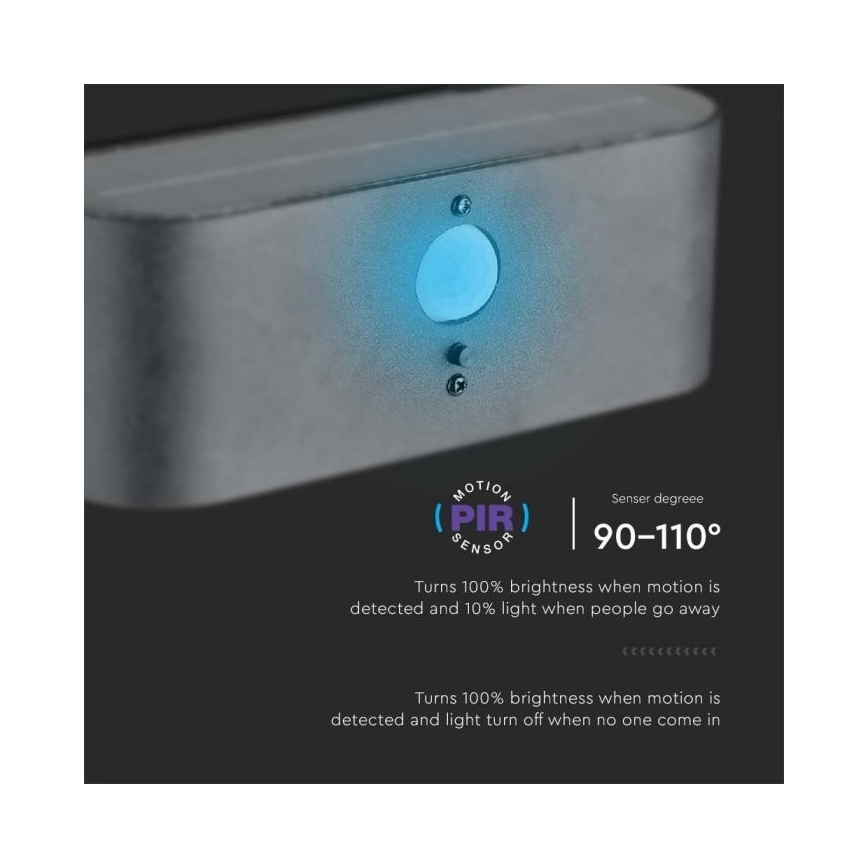 LED Outdoor solar wall light with sensor LED/2,5W/3,7V 3000K IP54