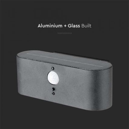 LED Outdoor solar wall light with sensor LED/2,5W/3,7V 3000K IP54