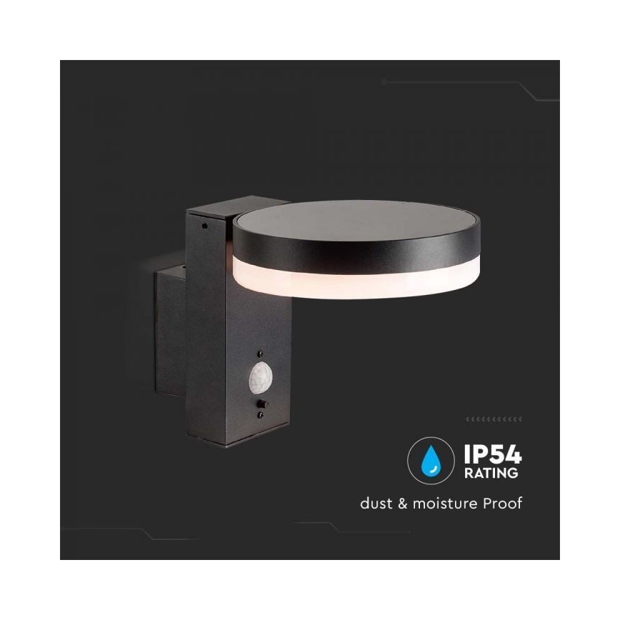 LED Outdoor solar wall light with sensor LED/5,5W/3,7V 3000K IP54