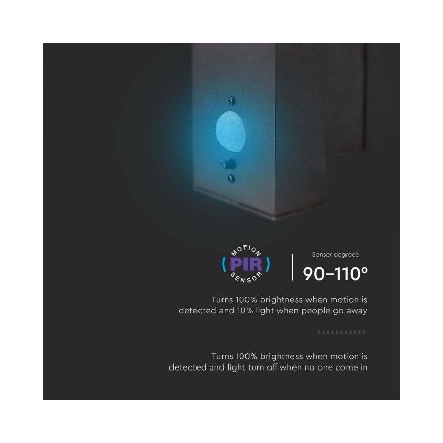 LED Outdoor solar wall light with sensor LED/5,5W/3,7V 3000K IP54