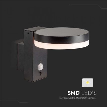 LED Outdoor solar wall light with sensor LED/5,5W/3,7V 3000K IP54
