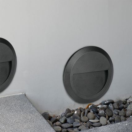 LED Outdoor staircase light LED/2W/230V IP65 3000K black