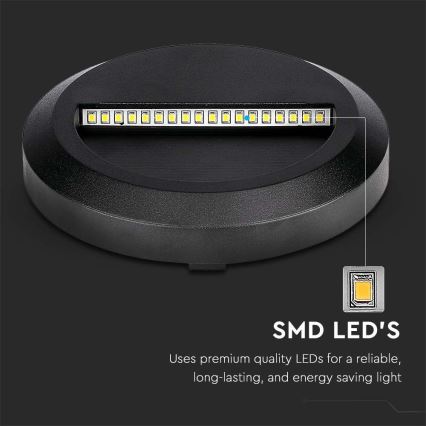 LED Outdoor staircase light LED/2W/230V IP65 3000K black