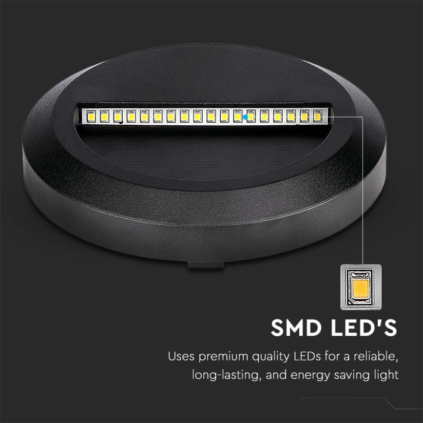 LED Outdoor staircase light LED/2W/230V IP65 3000K black
