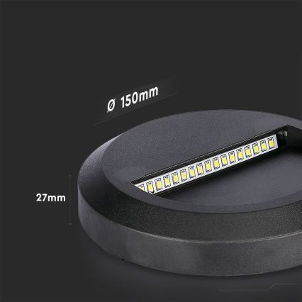LED Outdoor staircase light LED/2W/230V IP65 3000K black