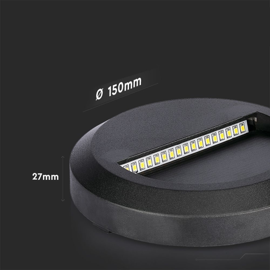 LED Outdoor staircase light LED/2W/230V IP65 3000K black