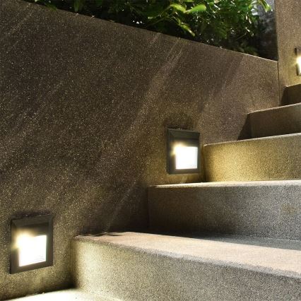 LED Outdoor staircase light LED/2W/230V IP65 3000K black
