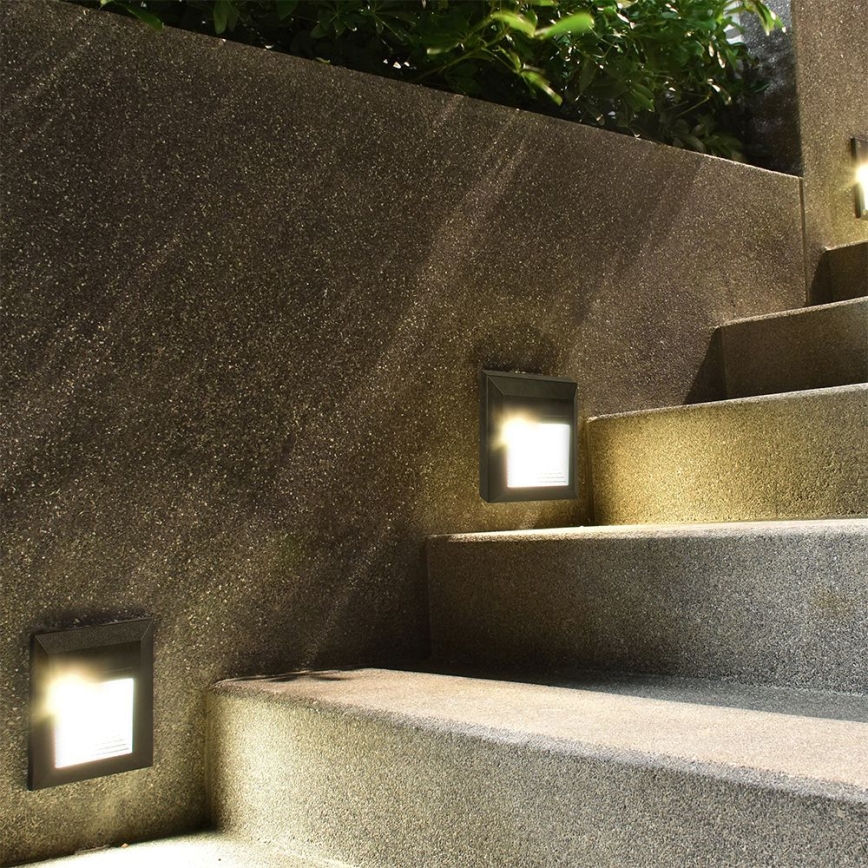 LED Outdoor staircase light LED/2W/230V IP65 3000K black