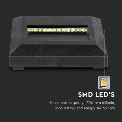 LED Outdoor staircase light LED/2W/230V IP65 3000K black