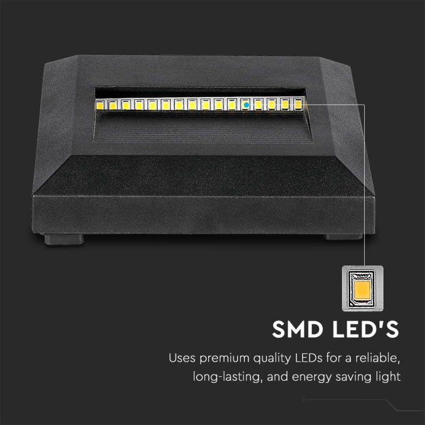LED Outdoor staircase light LED/2W/230V IP65 3000K black