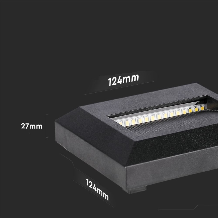 LED Outdoor staircase light LED/2W/230V IP65 3000K black