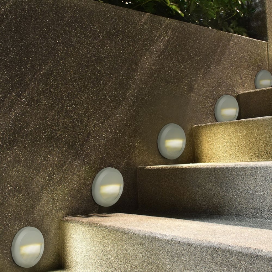 LED Outdoor staircase light LED/2W/230V IP65 3000K grey