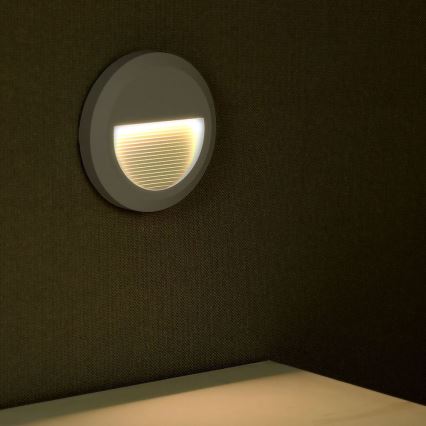 LED Outdoor staircase light LED/2W/230V IP65 3000K grey