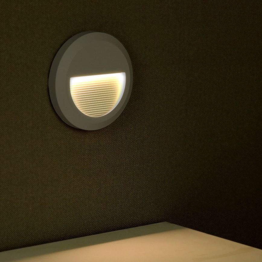 LED Outdoor staircase light LED/2W/230V IP65 3000K grey