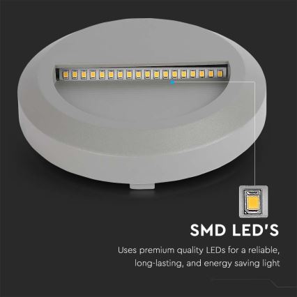 LED Outdoor staircase light LED/2W/230V IP65 3000K grey