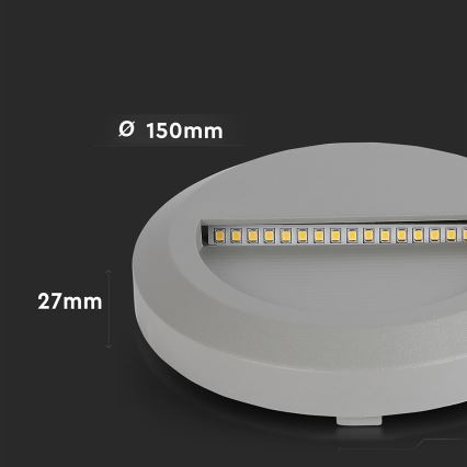 LED Outdoor staircase light LED/2W/230V IP65 3000K grey