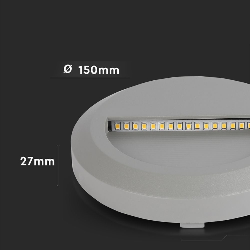 LED Outdoor staircase light LED/2W/230V IP65 3000K grey