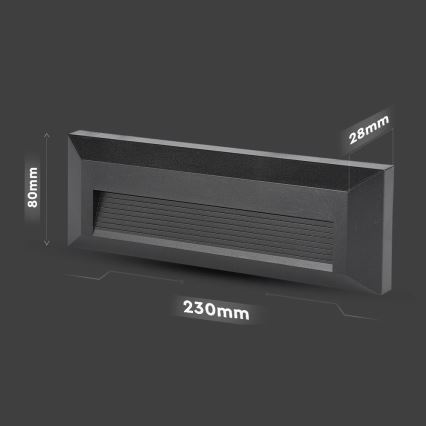 LED Outdoor staircase light LED/3W/230V IP65 3000K black