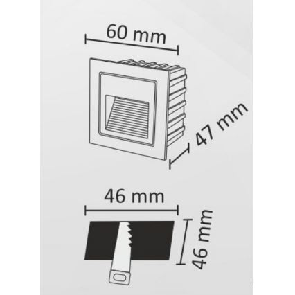 LED Outdoor staircase light Q6 LED/3W/230V IP44