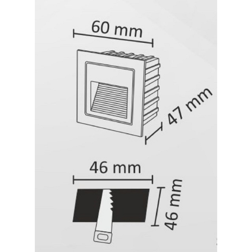 LED Outdoor staircase light Q6 LED/3W/230V IP44