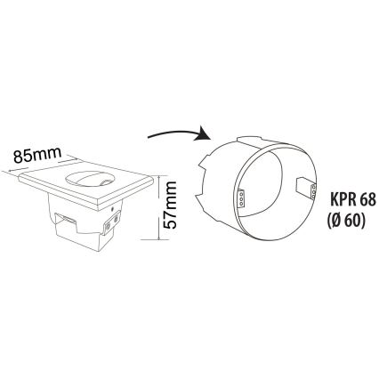 LED Outdoor staircase lighting DECENTLY LED/1,5W/230V 3000/4000/6000K IP44 black