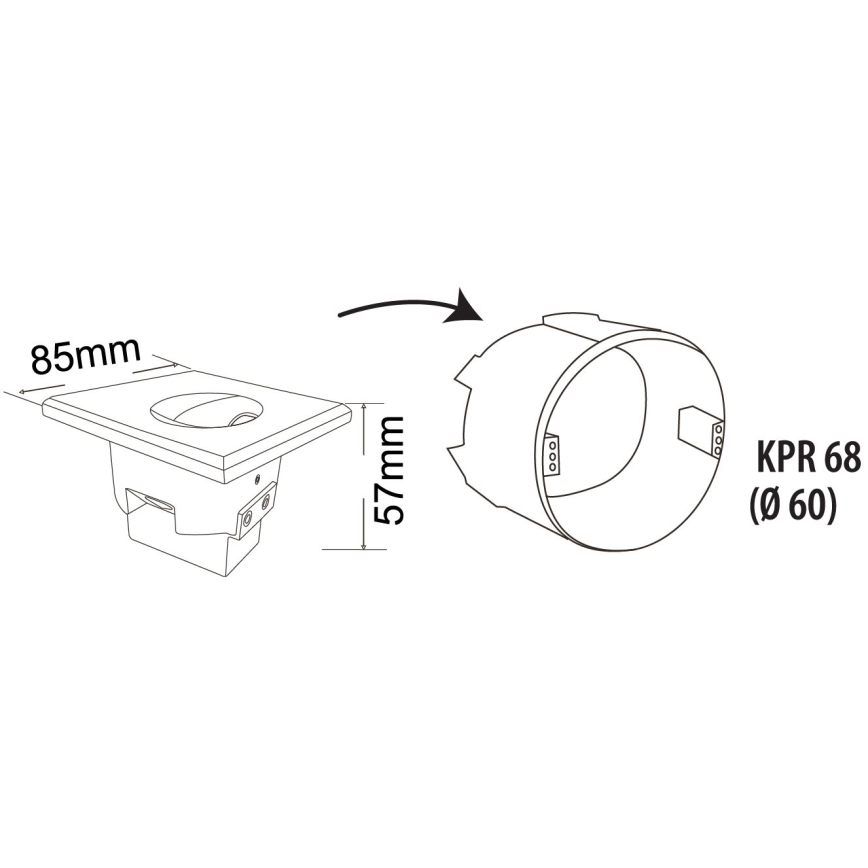 LED Outdoor staircase lighting DECENTLY LED/1,5W/230V 3000/4000/6000K IP44 black