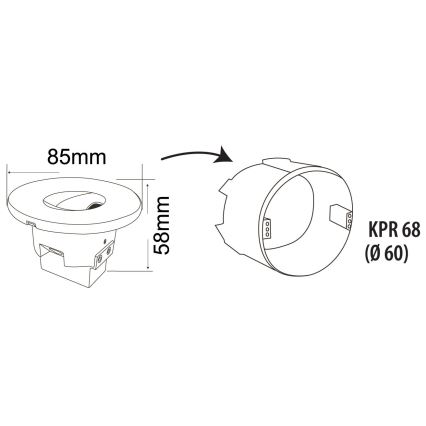 LED Outdoor staircase lighting DECENTLY LED/1,5W/230V 3000/4000/6000K IP44 white