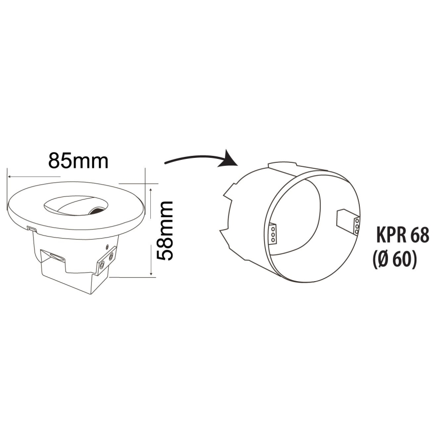 LED Outdoor staircase lighting DECENTLY LED/1,5W/230V 3000/4000/6000K IP44 white
