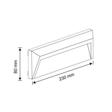 LED Outdoor staircase lighting HOLDEN LED/1,6W/230V IP65 graphite