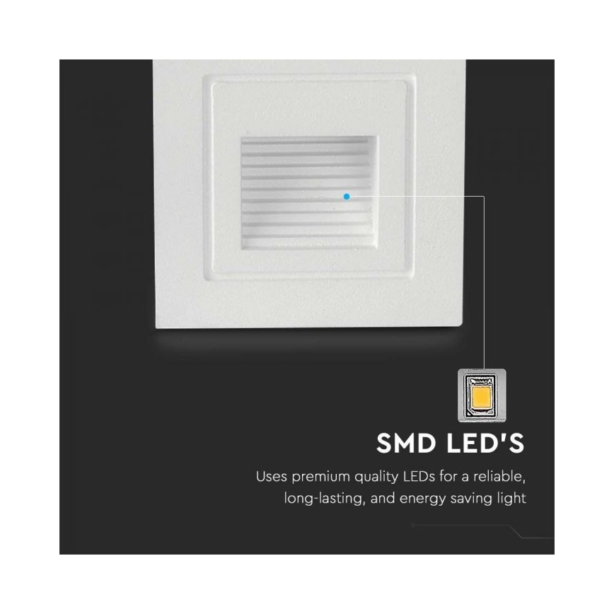 LED Outdoor staircase lighting LED/3W/230V 3000K IP65 white