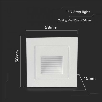 LED Outdoor staircase lighting LED/3W/230V 3000K IP65 white