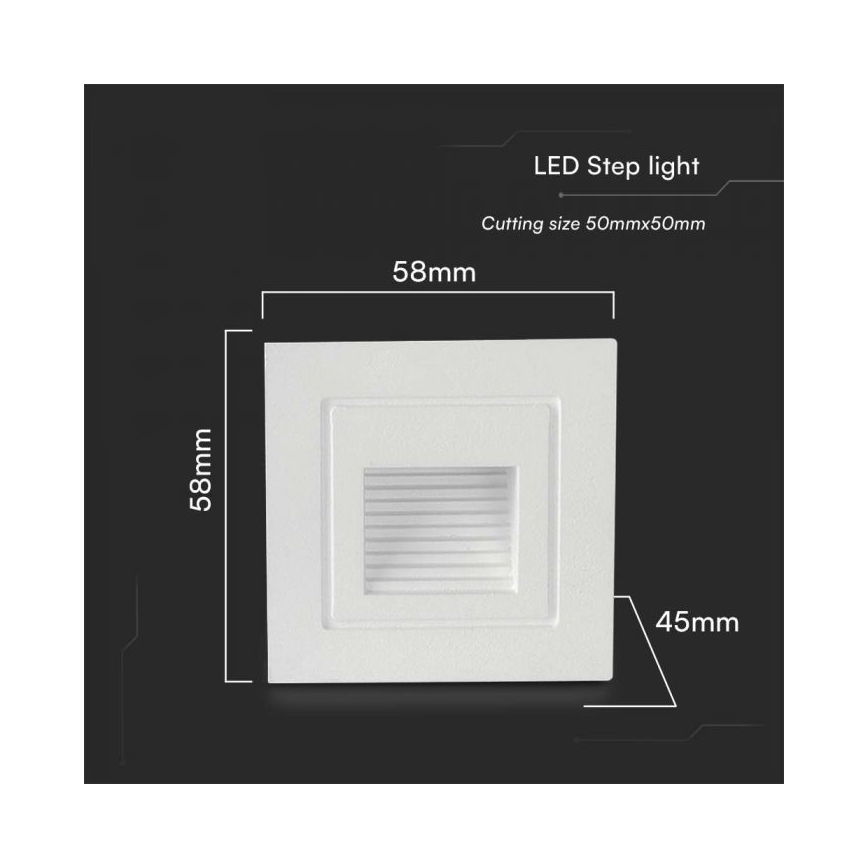 LED Outdoor staircase lighting LED/3W/230V 3000K IP65 white