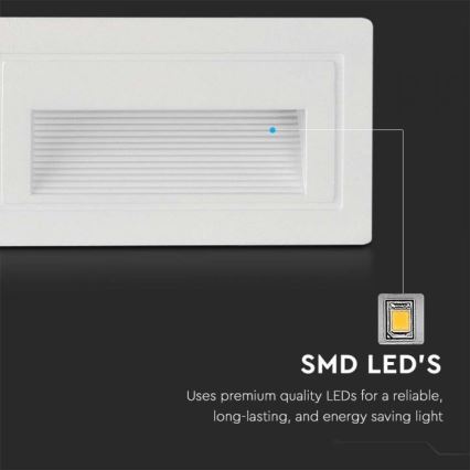 LED Outdoor staircase lighting LED/3W/230V 3000K IP65 white