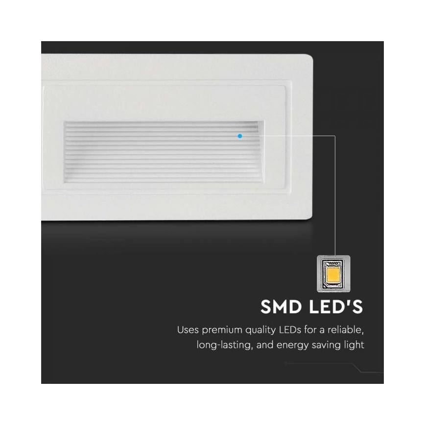 LED Outdoor staircase lighting LED/3W/230V 3000K IP65 white