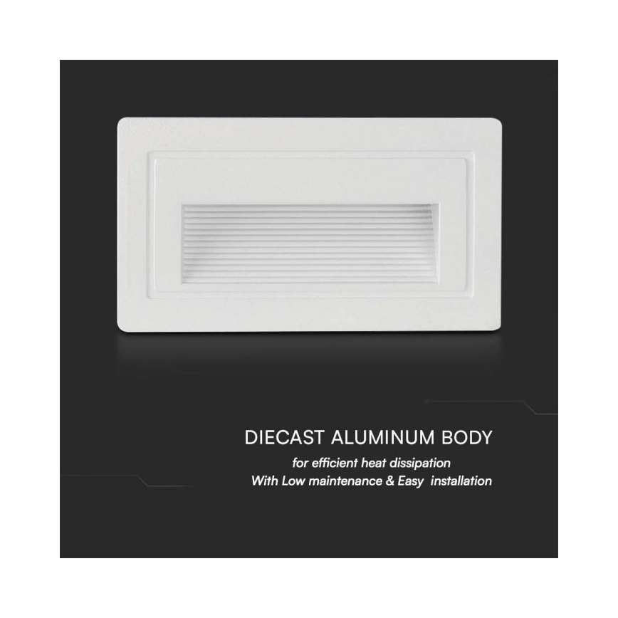 LED Outdoor staircase lighting LED/3W/230V 3000K IP65 white