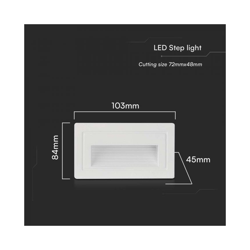 LED Outdoor staircase lighting LED/3W/230V 3000K IP65 white