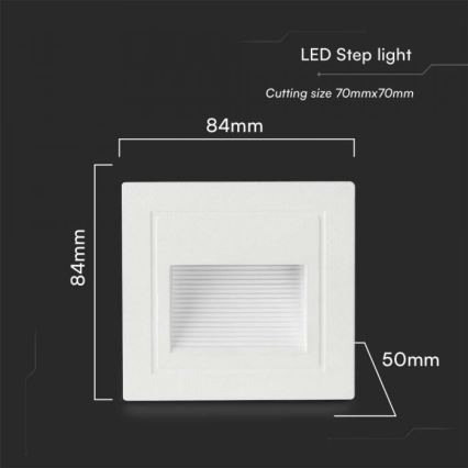 LED Outdoor staircase lighting LED/5W/230V 3000K IP65 white