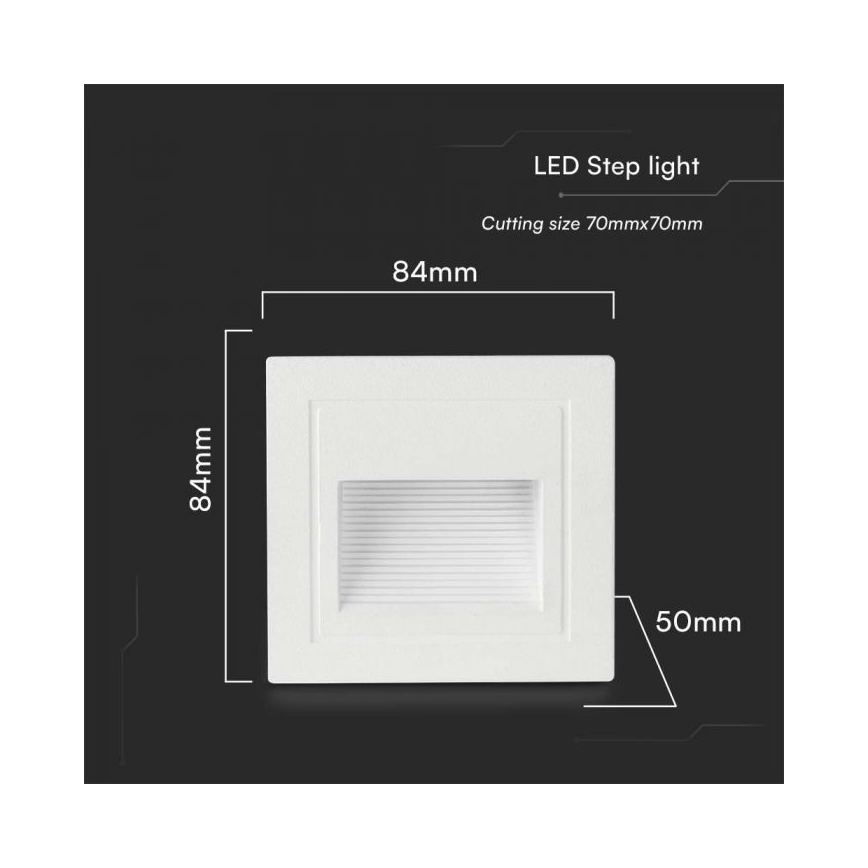 LED Outdoor staircase lighting LED/5W/230V 3000K IP65 white