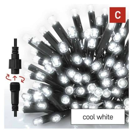 LED Outdoor String 50xLED/3x0,4m IP44 cool white