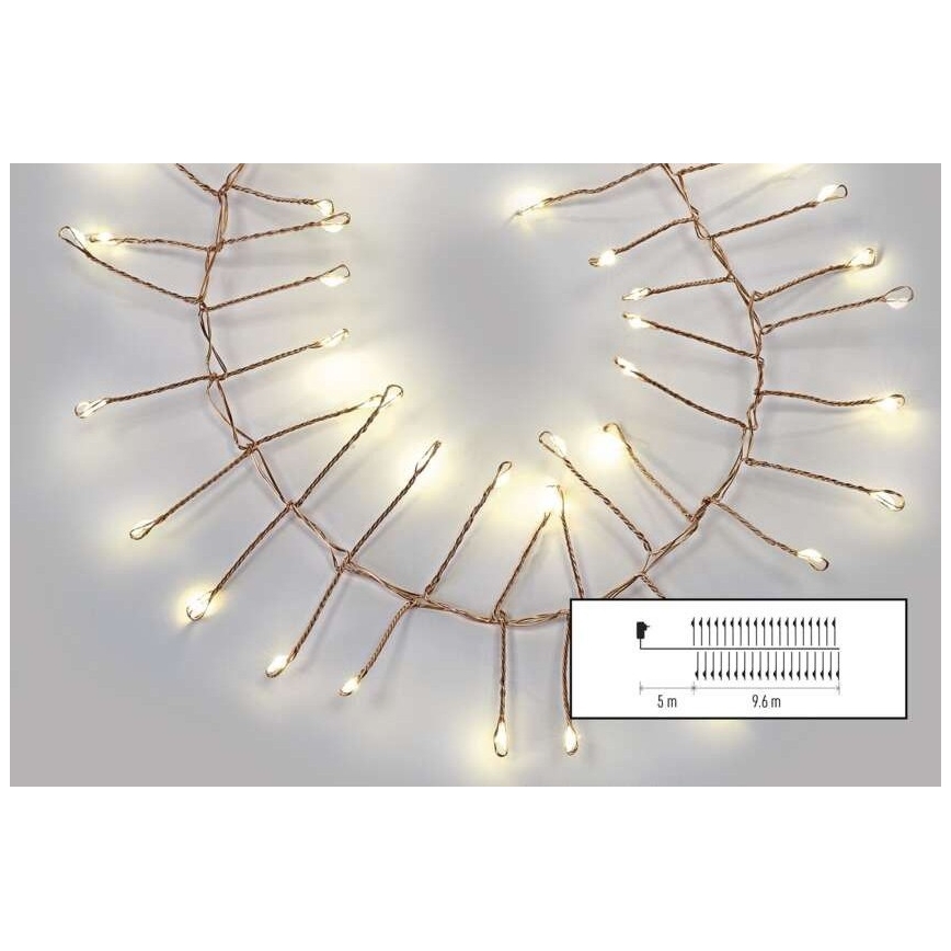 LED Outdoor string 960xLED/8 functions 9.6m IP44 warm white