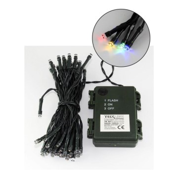 LED outdoor string lights, 10.8 m, 100 LEDs, 2 modes, IP44, multicolor